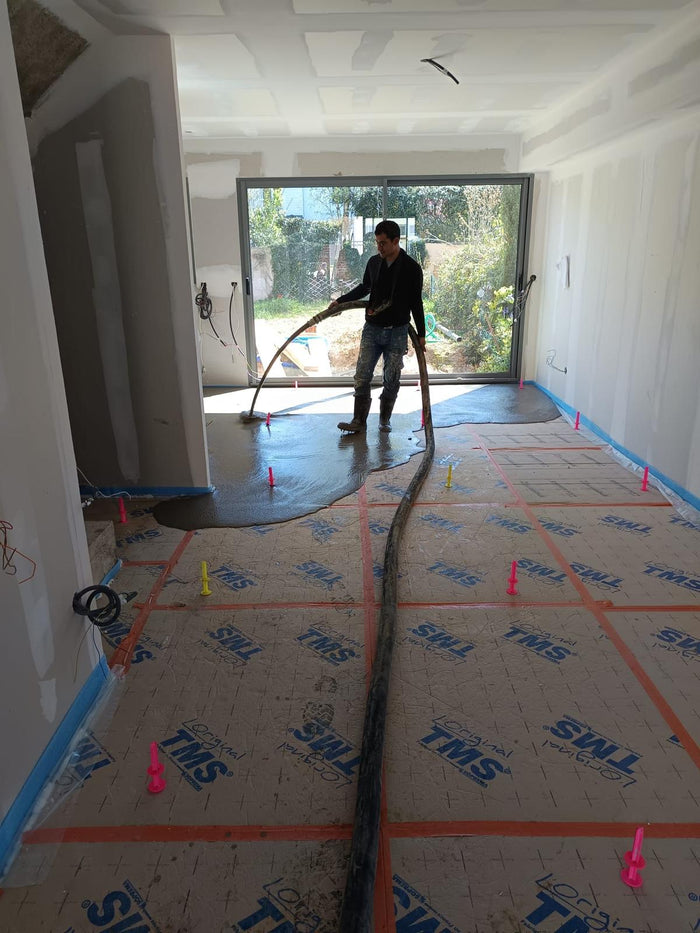 Chape sur isolant, logement neuf